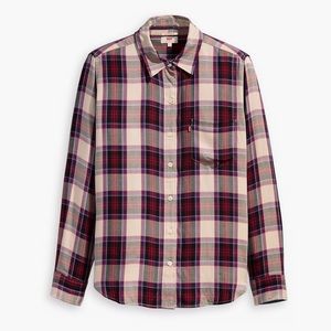 Levi’s | Ultimate Boyfriend Shirt in Whisper White Plaid